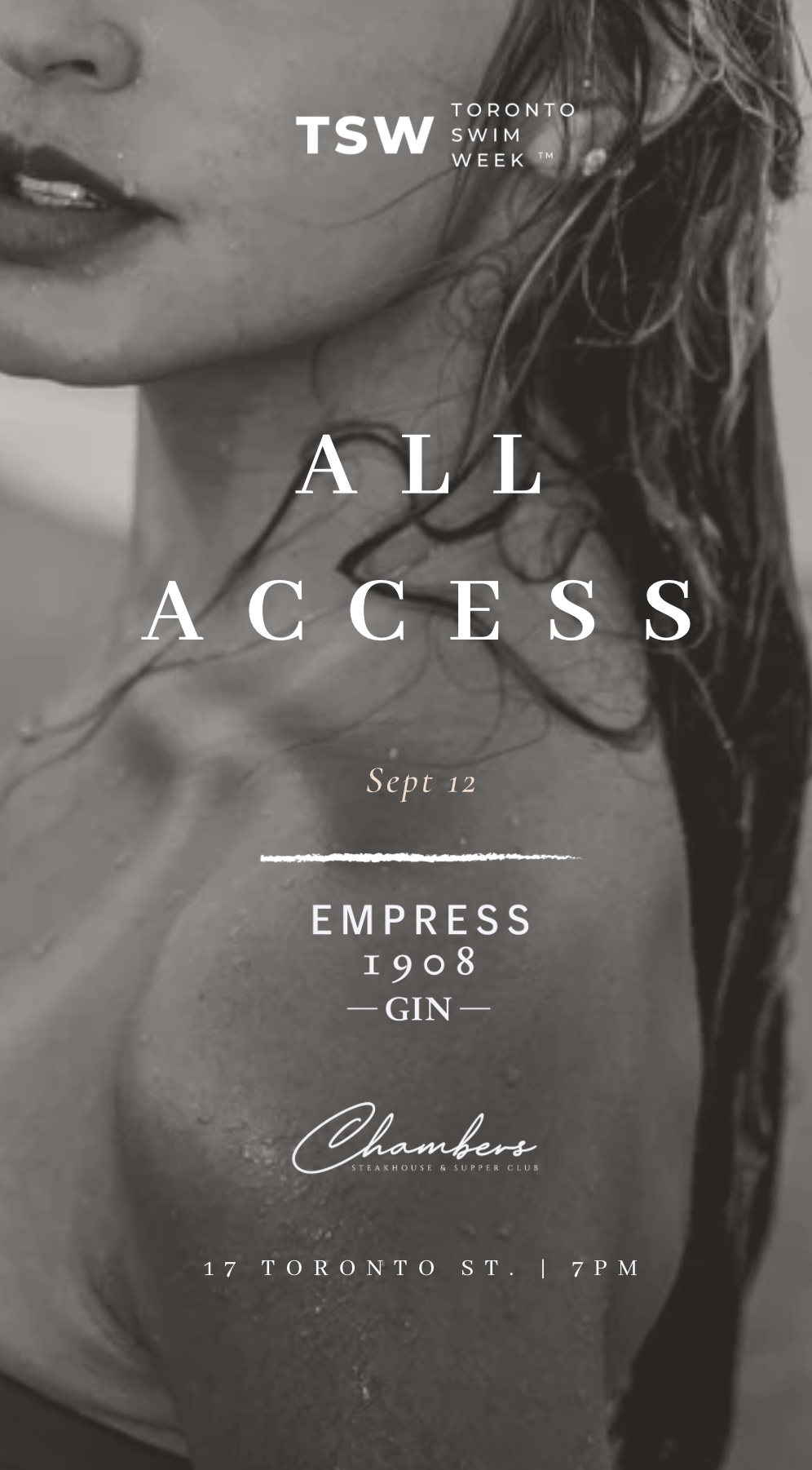 Toronto Swim Week All Access campaign poster
