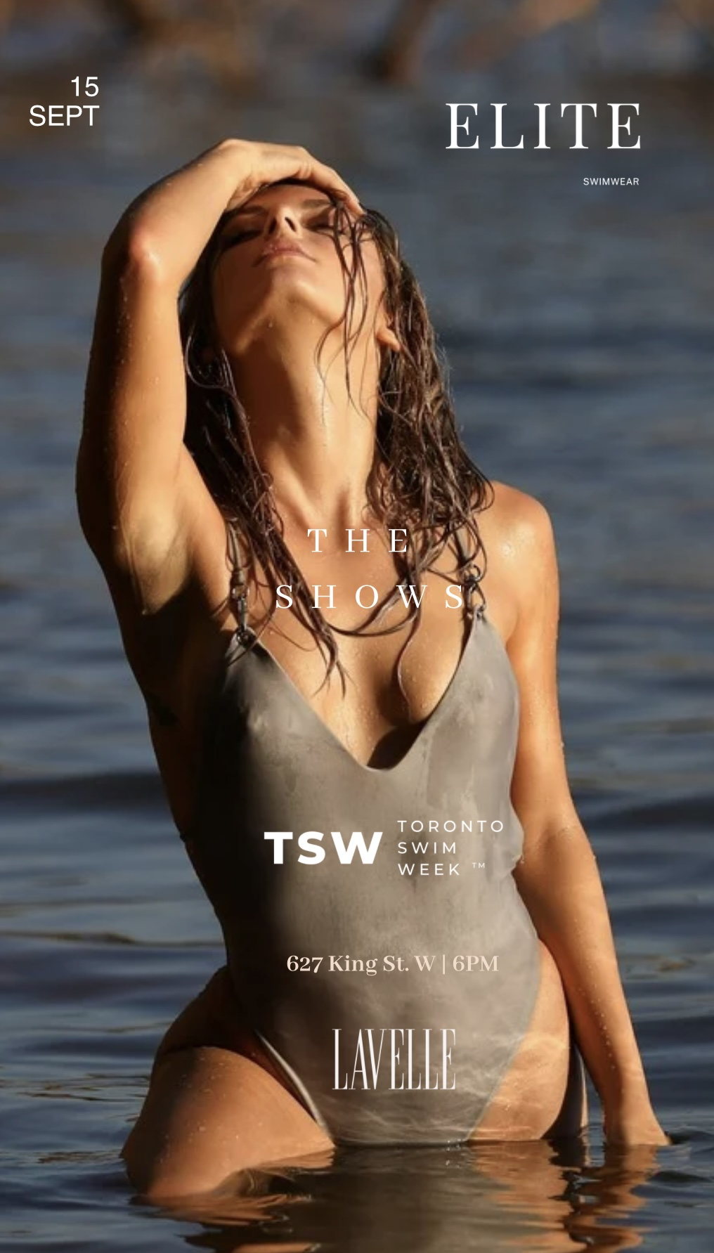 Toronto Swim Week Season 1 campaign flyer for The Shows